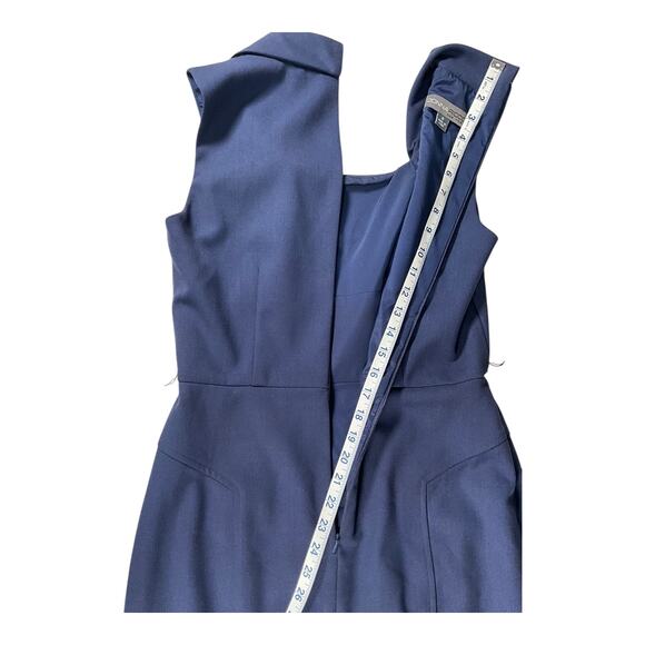 Donna Ricco New York Solid Navy Blue Size 8 Sleeveless Sheath Dress Workwear - Picture 11 of 12